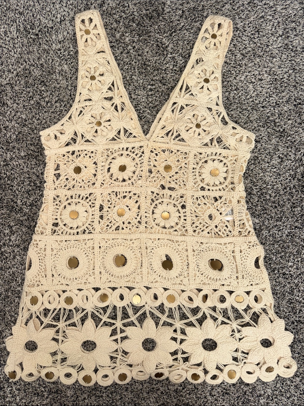 Anthropologie CELANDINE CROCHET DECO MINI TUNIC DRESS